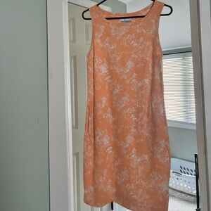 Columbia Orange and White Sundress